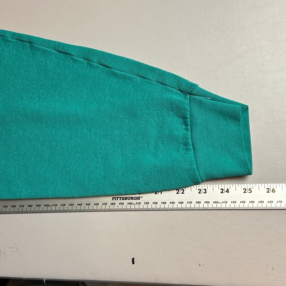 Vintage Fruit of the Loom Country Winter Mock Neck Sweatshirt‎ Teal XL Barn Farm - Picture 11 of 12